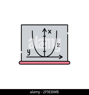 Algebra olor line icon. Pictogram for web page, mobile app, promo. UI UX GUI design element. Editable stroke. Stock Vector
