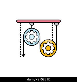Mechanics olor line icon. Pictogram for web page, mobile app, promo. Stock Vector