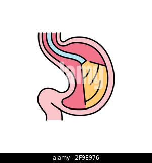 Endoscopy olor line icon. Pictogram for web page, mobile app, promo. UI UX GUI design element. Editable stroke. Stock Vector