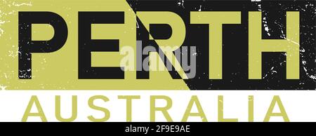 Perth WA, Australia Logo. Adventure Landscape Design Vector City ...