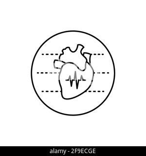 Cardiology color line icon. Pictogram for web page, mobile app Stock Vector