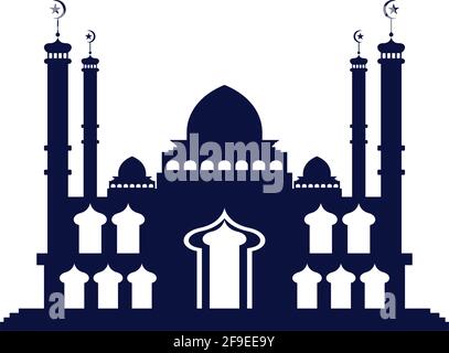 Mosque icon vector Illustration design template Stock Vector