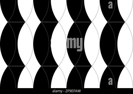 Seamless, abstract background pattern made with circular geometric shapes. Modern, simple and dynamic vector art. Stock Photo