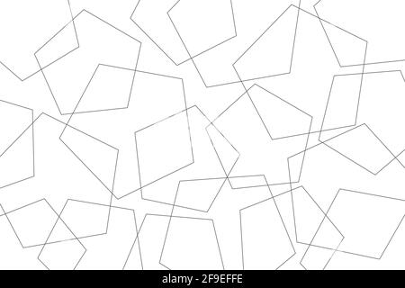 Abstract background pattern made with overlapping geometric shapes (pentagons). Modern, simple and playful vector art. Stock Photo