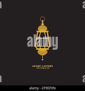 Arabic lantern flat icons set. Ramadan lantern sign for mobile application. Muslim decoration symbol. Eastern traditional culture vector illustration Stock Vector