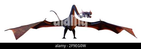 dragon, mythical creature standing isolated on white background Stock Photo