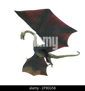 dragon isolated on white background Stock Photo