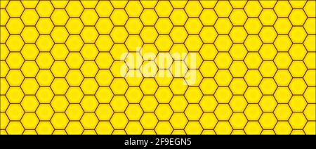 Honeycomb monochrome honey pattern. Vector stock illustration Stock Vector