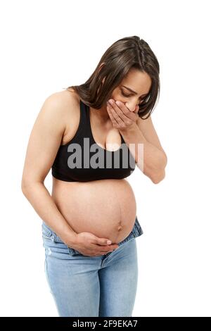 Woman wearing bra and jeans Stock Photo - Alamy
