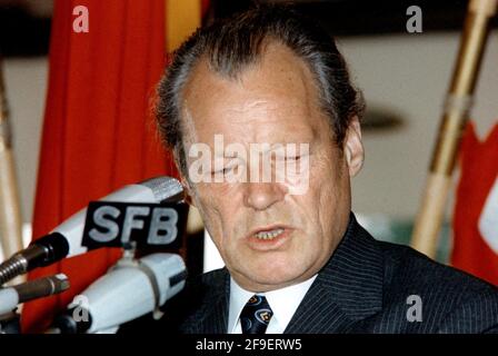 Willy Brandt - 18.12.1913 - 08.10.1992: German politician and statesman who was leader of the Social Democratic Party of Germany SPD, 1969 to 1974 Cha Stock Photo