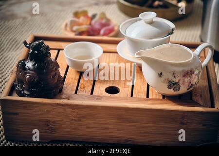 Teaware for traditional chinese tea ceremony Stock Photo