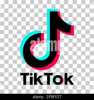 Tik Tok flat Icon template black color editable. Tik Tok flat Icon ...