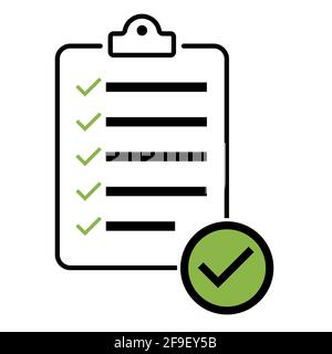 Check list , checklist flat web icon isolated on white background