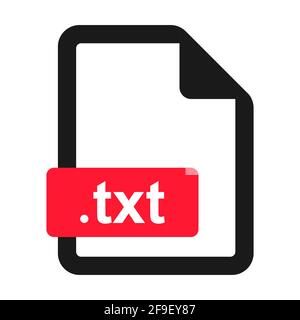 File txt flat icon isolated on white background. txt format vector illustration . Stock Vector