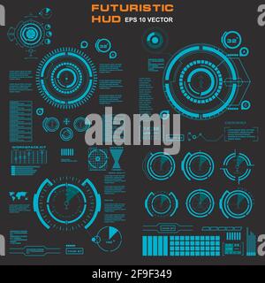 Futuristic green virtual graphic touch user interface Stock Vector