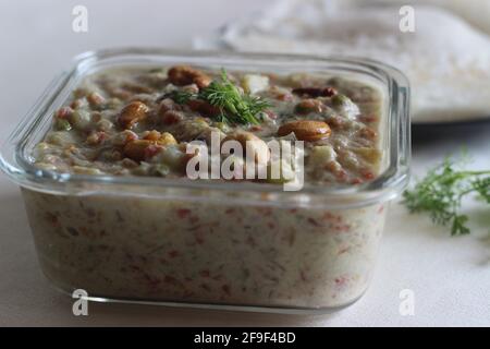 A tasty vegetarian side dish made with a choice of vegetables in a ground coconut cashew based gravy with a nice fennel seed flavour along with other Stock Photo