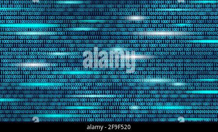Abstract digital 3D blue background. Information code flow data analysis concept. Modern grid mesh scape particle connected dots vector illustration Stock Vector