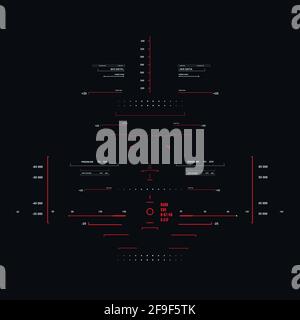 Futuristic red virtual graphic touch user interface Stock Vector