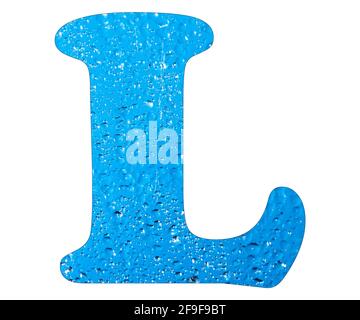 Letter L, Blue Water Drops - White Background Stock Illustration -  Illustration of pattern, bubbles: 141979246