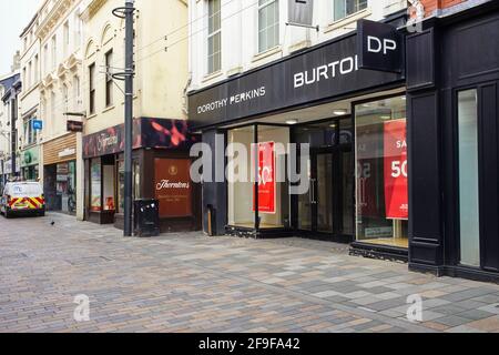 Burtons Dorothy Perkins and Thorntons all shops that have closed