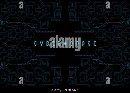 Futuristic HUD background illustration with HUD elements. Stock Vector