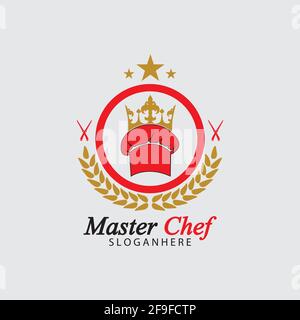 Master Chef Logo Design Vector Illustration Stock Vector