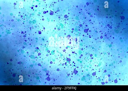 Creative abstract texture Arbitrary paint blots on colorful drawn paper Contemporary drawing Stock Photo