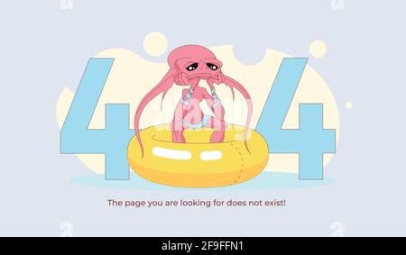 The page you are looking for doesn't exist! The 404 error. Page not found. Stock Vector