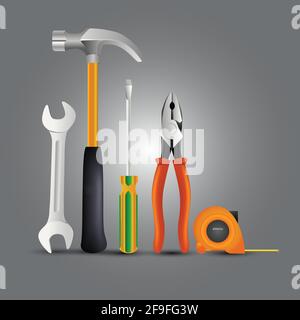 labor Tool set vector illustration design isolated on white background Stock Vector
