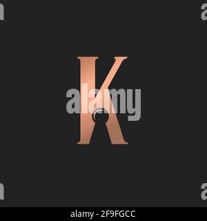 Key hole Illustration logo. abstract key hole logo concept vector. Stock Vector