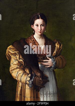 Portrait of a young woman parmigianino hi-res stock photography