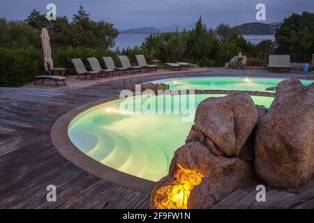 SPA area of Capo d’Orso Hotel Thalasso and SPA near Palau. Sardinia. Italy Stock Photo