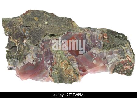 agate from Freisen, Germany isolated on white background Stock Photo