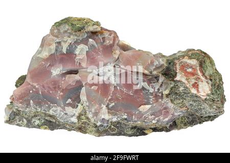agate from Freisen, Germany isolated on white background Stock Photo