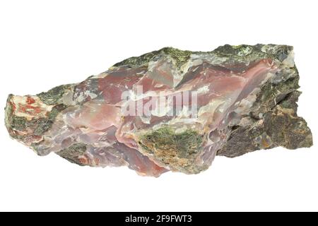 agate from Freisen, Germany isolated on white background Stock Photo