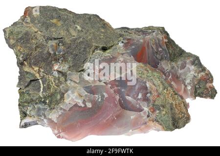 agate from Freisen, Germany isolated on white background Stock Photo