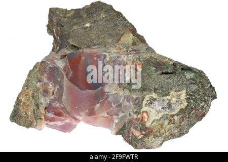 agate from Freisen, Germany isolated on white background Stock Photo