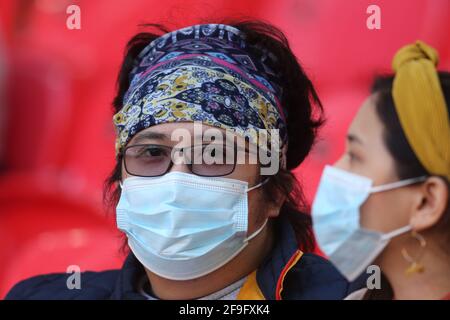 London, UK. 18th Apr, 2021. LONDON, United Kingdom, APRIL 18: Fan during Emirates FA Cup Semi-Final between Leicester City and Southampton at Wembley stadium, London on 18th April 2021 Credit: Action Foto Sport/Alamy Live News Stock Photo