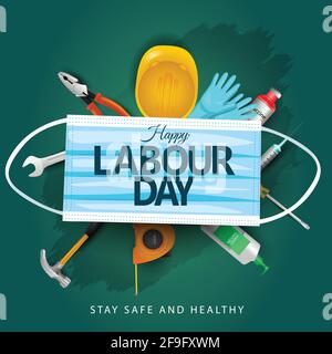 A Group Of People Of Different Professions. Doctor,business man, worker. Set of occupations. Labour Day On 1 May. coronavirus, covid-19 concept. vecto Stock Vector