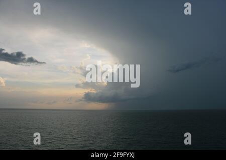 Storm clouds brewing over the Great Barrier Reef Stock Photo