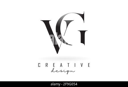 VG Letter Logo Design with Serif Typography Font and Elegant Modern ...