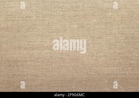 burlap linen fabric surface of hessian sack texture background. Top view Stock Photo