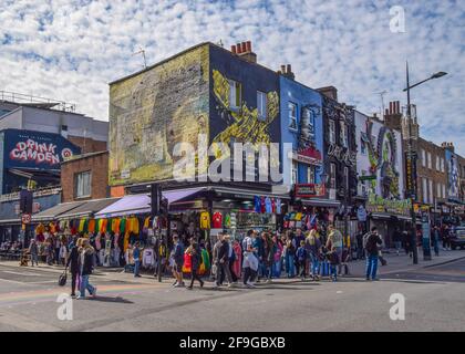 London, UK. 18th Apr, 2021. Shops reopen in Camden High Street. People flocked outside over a busy weekend in London as lockdown rules are relaxed in England. Credit: SOPA Images Limited/Alamy Live News Stock Photo