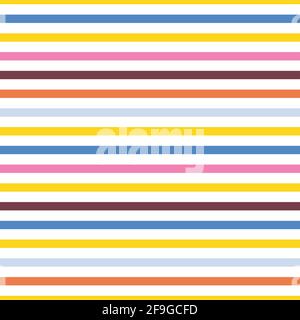 Seamless vector geometric colorful striped pattern background. Stock Vector