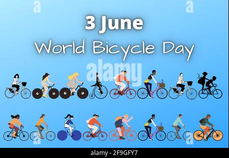 Healthy Event World Bicycle Day Stock Photo Alamy