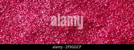 Panoramic pink texture background made of pink glitter Stock Photo