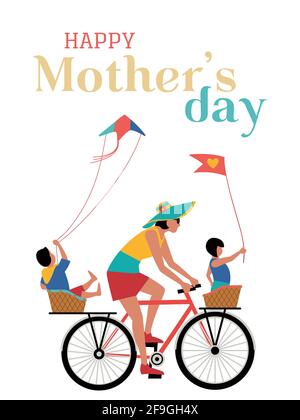 Happy Mothers day vector poster Stock Vector