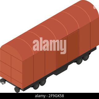 Train wagon icon. Isometric of Train wagon vector icon for web design isolated on white background Stock Vector