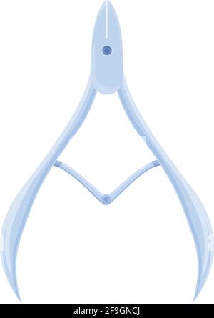 Nail manicure pliers icon. Cartoon of Nail manicure pliers vector icon for web design isolated on white background Stock Vector