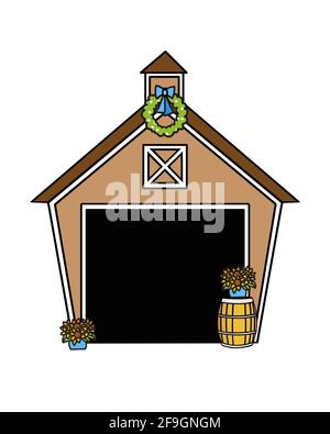 open barn door clipart